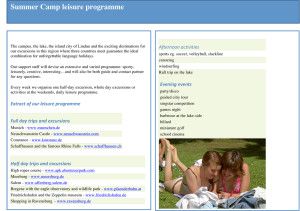 Språkkurs Lindau aktivitets program