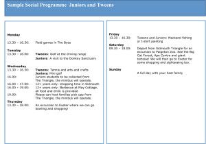 Språkkurs Sidmouth aktivitetsprogram junior